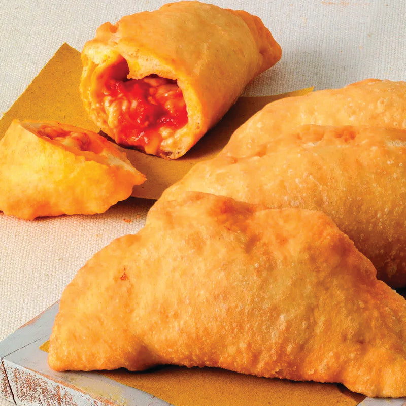 Italian Catering panzerotto classico with mozzarella and tomatoes